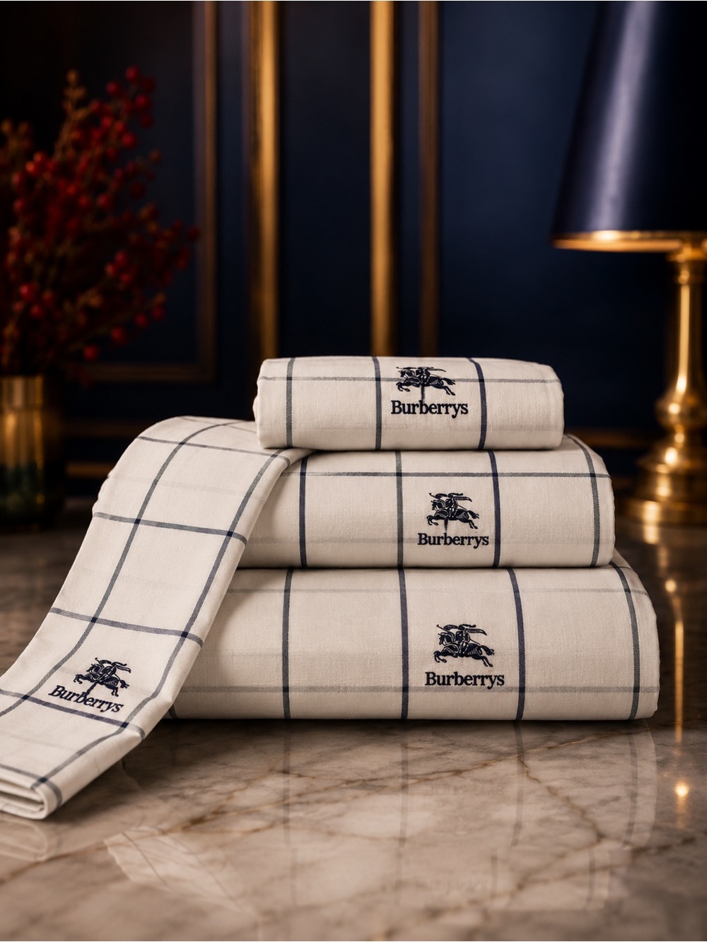 Burberry Vintage Twin Bed Sheets | New in Box | Pre-1999